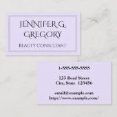 Schone en elegante schoonheidsconsultant Visitekaa Visitekaartje (Voorkant / Achterkant)