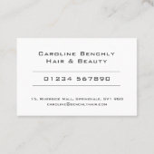 Schone en elegante vormgeving visitekaartje (Achterkant)