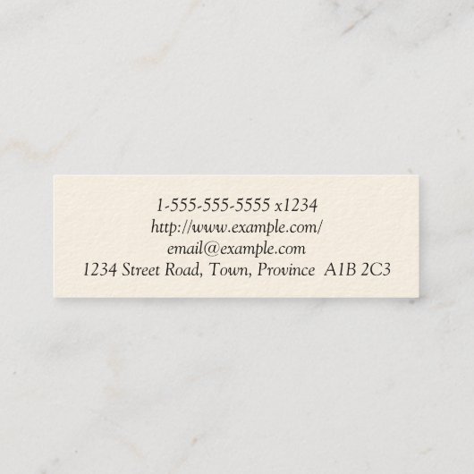 Schone en low-key barrister op het Visitekaartje v (Achterkant)