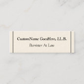 Schone en low-key barrister op het Visitekaartje v (Voorkant)