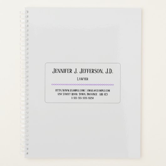 Schone en minimale advocatenplank planner (Voorkant)
