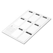 Schone en minimale wekelijkse plankadapter notitieblok (Schuin)