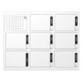 Schone en minimale wekelijkse plankadapter notitieblok (Voorkant)