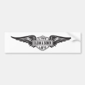 Schone en nuchtere bumpersticker (Voorkant)