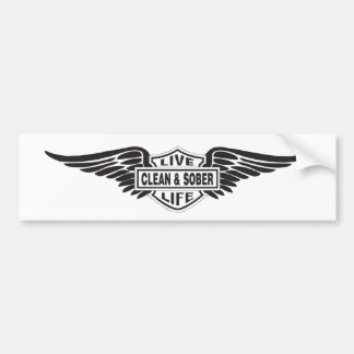 Schone en nuchtere bumpersticker