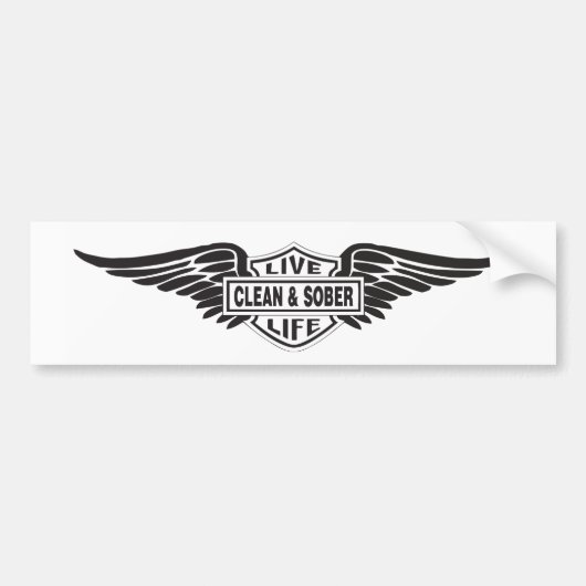 Schone en nuchtere bumpersticker (Voorkant)