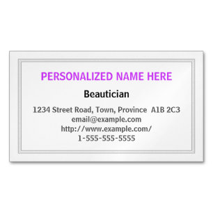 Schone en onderschatte schoonheidsspecialist Visit Visitekaartje Magneet