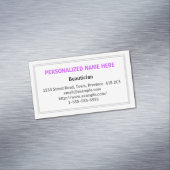 Schone en onderschatte schoonheidsspecialist Visit Visitekaartje Magneet (Voorbeeld)