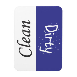 Schone en vuile afwasmagneet magneet