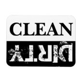 Schone en vuile vaatwasser magneet (Horizontaal)