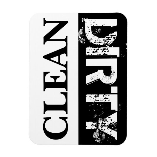 Schone en vuile vaatwasser magneet (Verticaal)