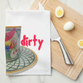 Schone en vuile vernissen theedoek (Quarter Fold)