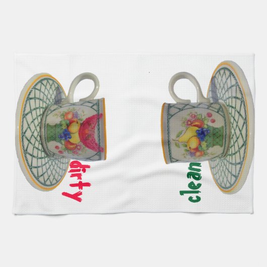 Schone en vuile vernissen theedoek (Horizontaal)