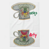 Schone en vuile vernissen theedoek (Verticaal)