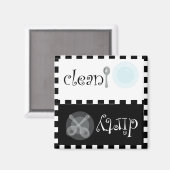 Schone en vuile wasmachine Magnet (Voorkant / Achterkant)