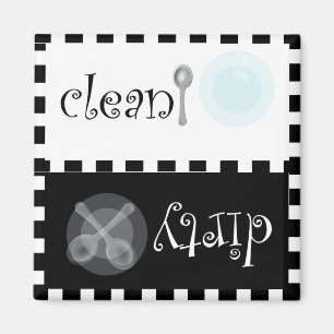 Schone en vuile wasmachine Magnet