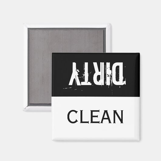 Schone en vuile wasmachine Magnet (Voorkant / Achterkant)