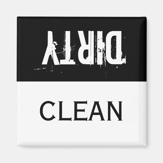 Schone en vuile wasmachine Magnet (Voorkant)