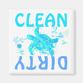 Schone en vuile wasmachine Magnet (Voorkant)