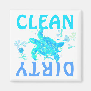 Schone en vuile wasmachine Magnet