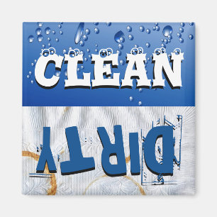 Schone en vuile wasmachine Magnet