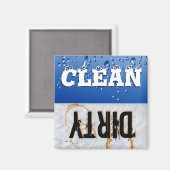 Schone en vuile wasmachine Magnet (Voorkant / Achterkant)