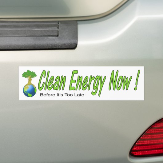 Schone energie nu! bumpersticker (Op auto)