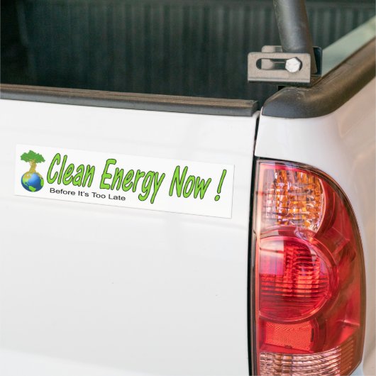 Schone energie nu! bumpersticker (Op Truck)