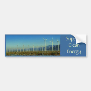 Schone energie ondersteunen bumpersticker