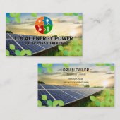 schone energie | zonnepaneel | Technologie Visitekaartje (Voorkant / Achterkant)