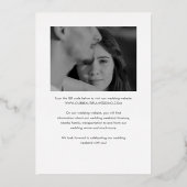 Schone foto Elegant Trouwen Bewaar de datum Folie Uitnodiging (Achterkant)