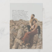 Schone foto Moderne bruiloft Menu (Achterkant)