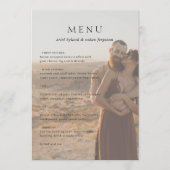 Schone foto Moderne bruiloft Menu (Voorkant)