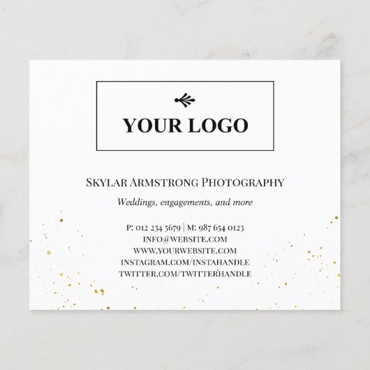 Schone Fotocollage Logo Professionele Fotograaf Flyer (Achterkant)