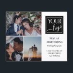 Schone Fotocollage Logo Professionele Fotograaf Flyer<br><div class="desc">Dubbelzijdige flyer voor een professionele fotograaf,  waar u drie van uw foto's samen met uw logo kunt laten zien. Voeg jouw naam en specialiteit of titel of service toe aan de cover. De achterkant is voorzien van faux gold spatter,  een andere logo,  en uw contactgegevens in het zwart.</div>