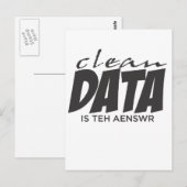 Schone gegevens is het antwoord briefkaart (Voorkant / Achterkant)