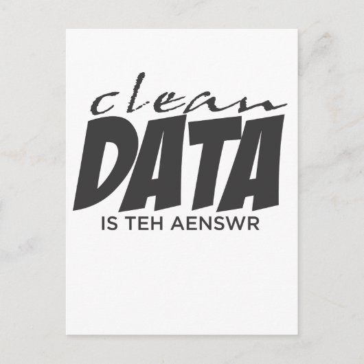 Schone gegevens is het antwoord briefkaart (Voorkant)