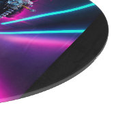 Schöne Geisha Puzzle mit Neon Hintergrund - Elegan Snijplank (Hoek)