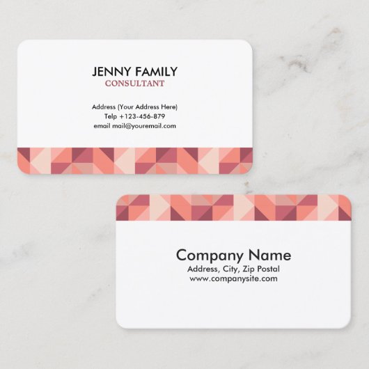 Schone geometrische Visitekaartjes (Voorkant / Achterkant)
