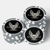 Schone gevlekte schedel pokerchips (Opstapeling)