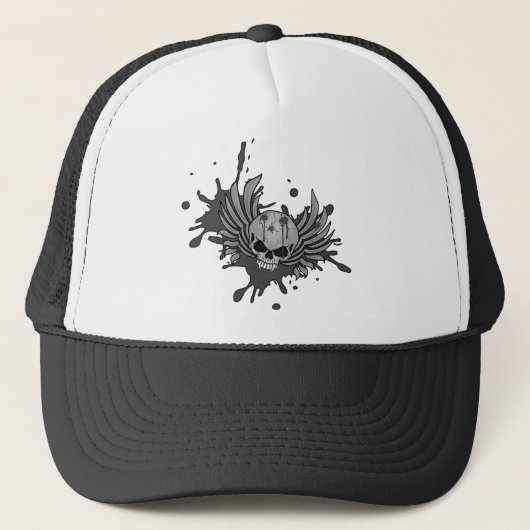 Schone gevlekte schedel trucker pet (Voorkant)