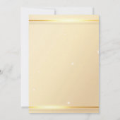 Schöne Goldige Hochzeitseinladung Karte Kaart (Achterkant)