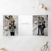 Schone goudpenseelfoto van Elegant Gold Drieluik Kaart (Binnen)