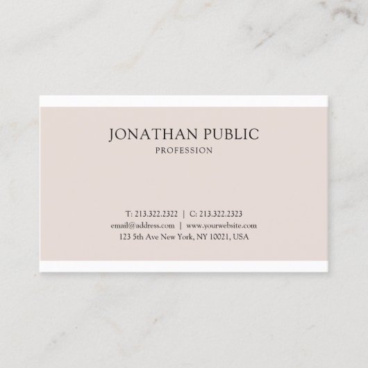 Schone grafische vormgeving Elegant Professional P Visitekaartje (Voorkant)