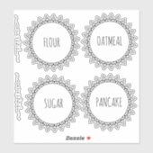 Schone grens van de organisatie van de Pantry Sticker (Vel)