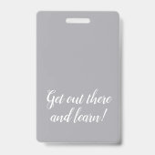 Schone grijze Homeschool Educator ID Badge (Achterkant)