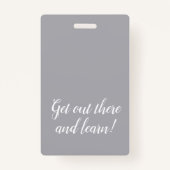 Schone grijze Homeschool Educator ID Badge (Achterkant)