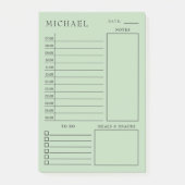 Schone, groene en zwarte, dagelijkse anner post-it® notes (Voorkant)