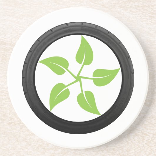 Schone groene kracht zandsteen onderzetter (Voorkant)