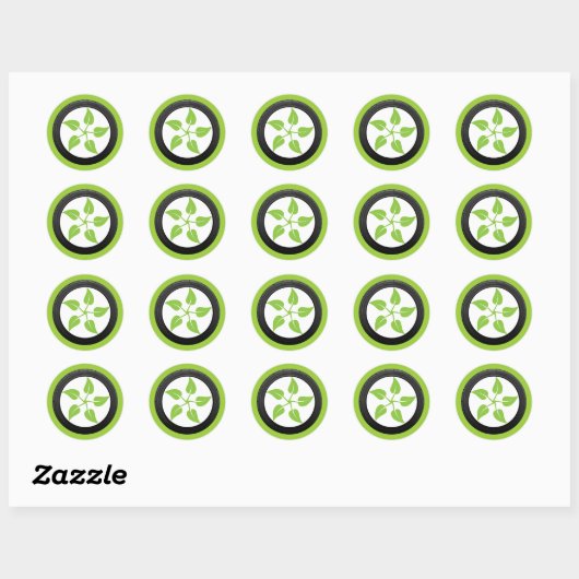 Schone groene macht ronde sticker (Vel)